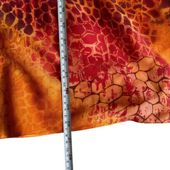 Hutton Wilkinson Women’s Reversable Handkerchief Top Orange Size 1X - Picture 9 of 9
